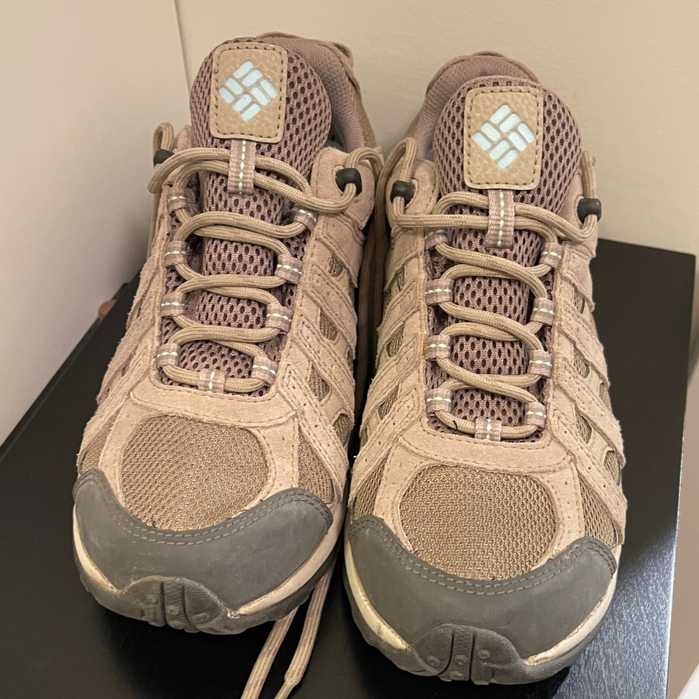 Columbia Taupe and Gray Athletic Hiking Shoes -Size 9 Like New